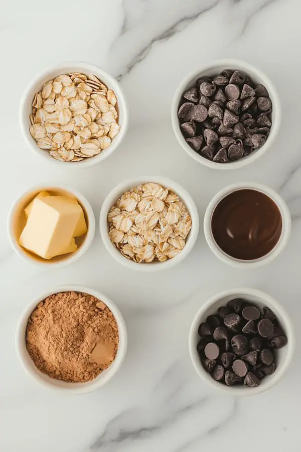 No-Bake Chocolate Oatmeal Cookies Ingredients