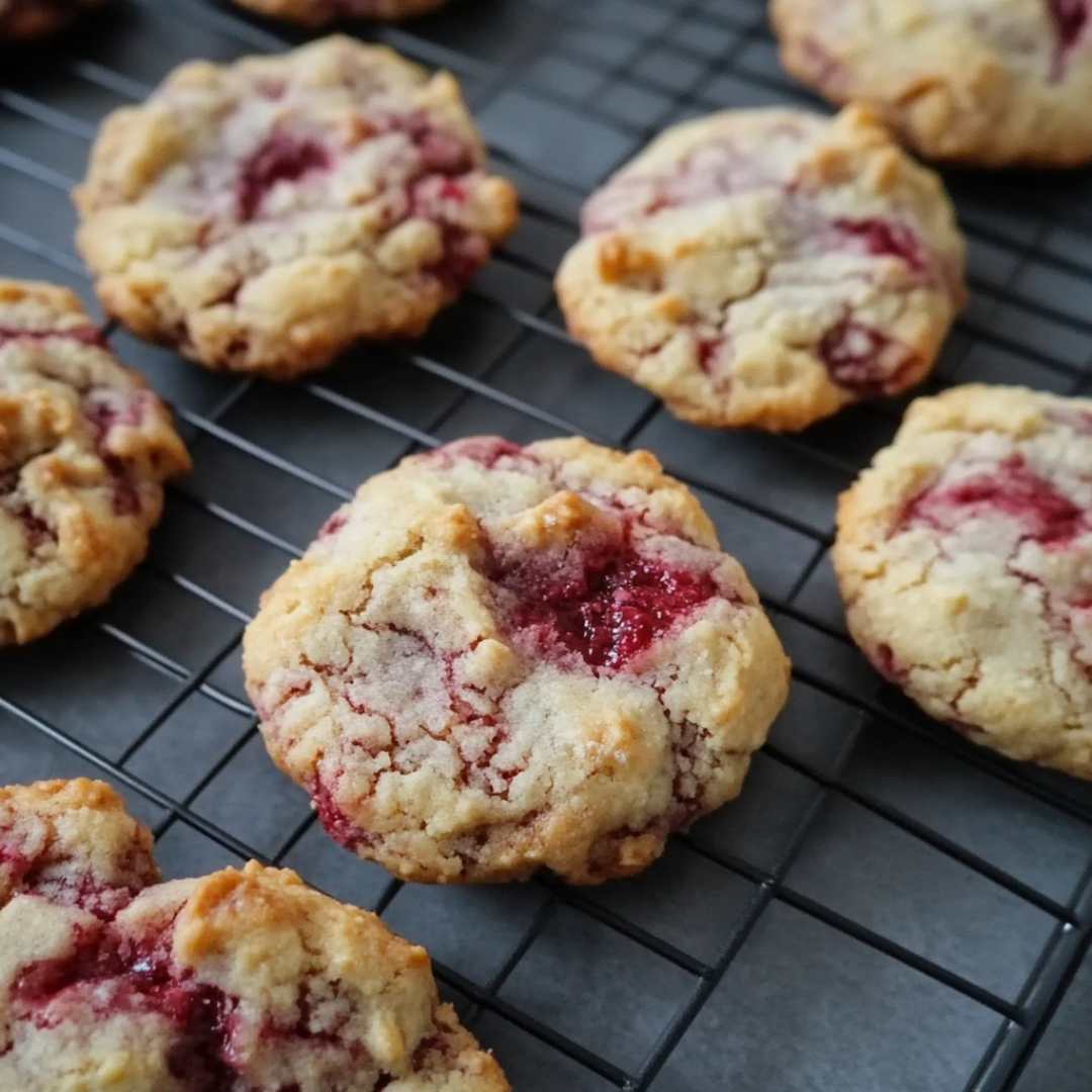 white Chocolate Raspberry Cookies
