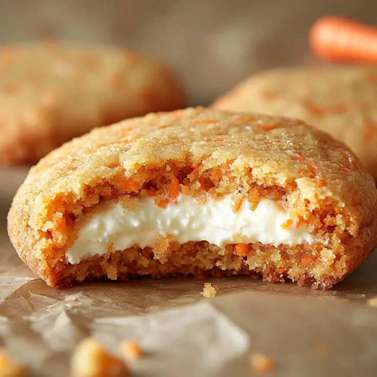 Carrot Cake Cookies With Cream Cheese