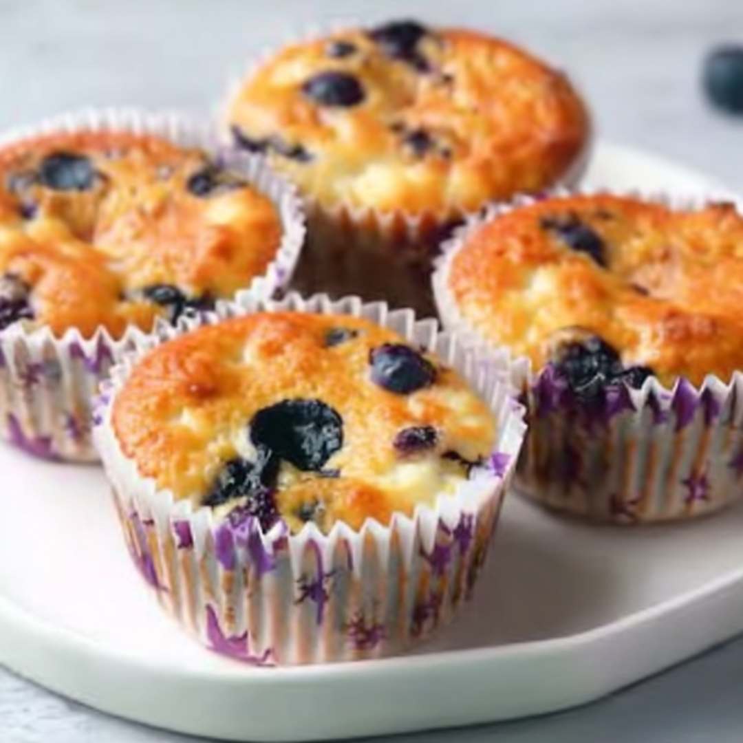 Cottage Cheese Blueberry Muffins Recipe